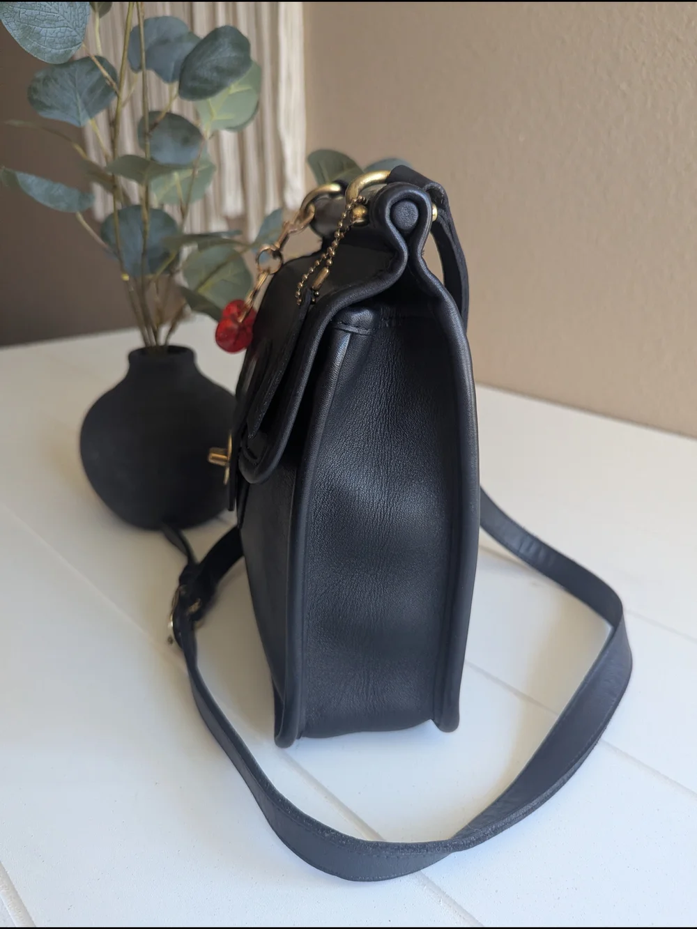 vintage Coach Murphy Bag styled with a glittery